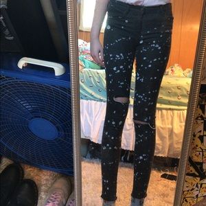 Zara black high waisted skinny jeans